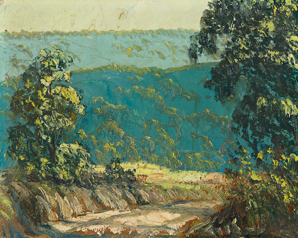 JOHN HARDRICK (1891 - 1968) Untitled (Hilly Landscape with Road).